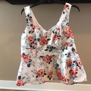 Flower 🌺 peplum tank top